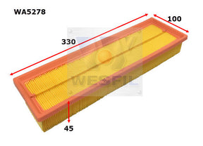 Air Filter A1654 Fits Citroen/Peugeot WA5278 - Wesfil