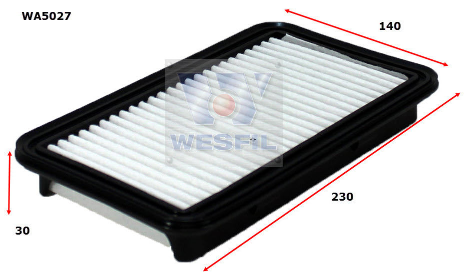 Air Filter A1629 Fits Suzuki WA5027 - Wesfil | Universal Auto Spares