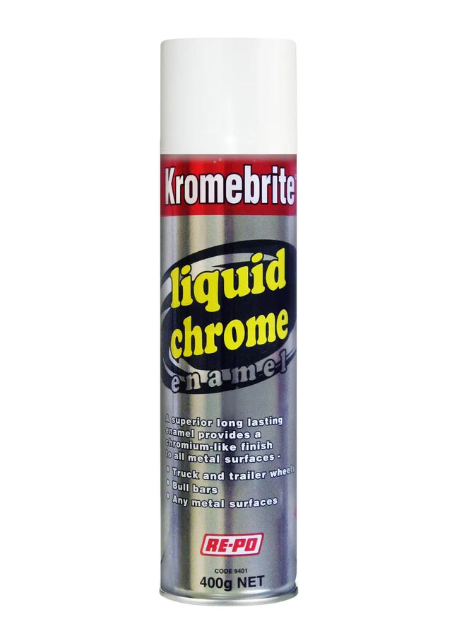 Liquid Chrome Enamel Metal Surfaces 400g - RE-PO | Universal Auto Spares