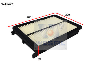 Air Filter A1918 Fits Hyundai/Kia WA5422 - Wesfil