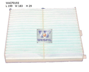 Cabin Filter RCA397P Fits Suzuki WACF0193 - Wesfil