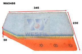 Air Filter A1962 Fits Holden WA5488 - Wesfil