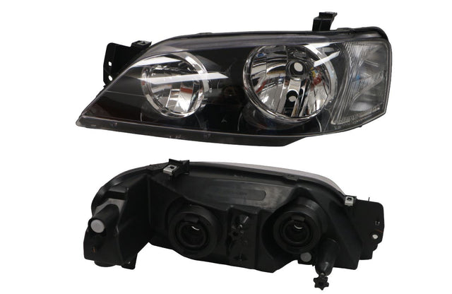Headlight (LHS, Black, Halogen H4/H7, Manual Adjust) Ford Falcon BA/BF 2002 - 2006 FDFC - HEL - 66L - Sterling Parts - Headlight Assemblies - Sterling Parts