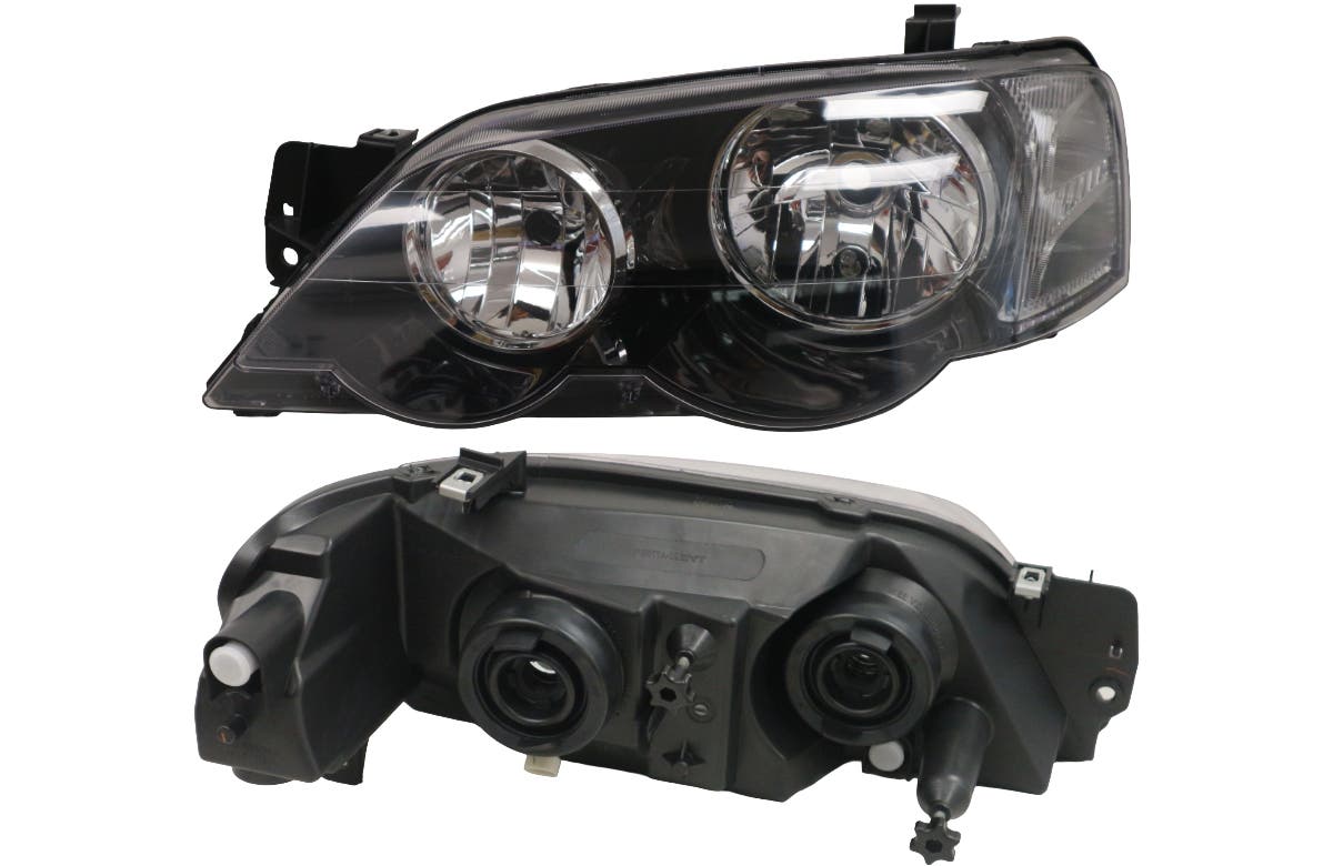 Headlight (LHS, Black Halogen H4/H7, Manual Adjust) Ford Falcon BA/BF 2002 - 2008 FDFC - HEL - 68L - Sterling Parts - Headlight Assemblies - Sterling Parts