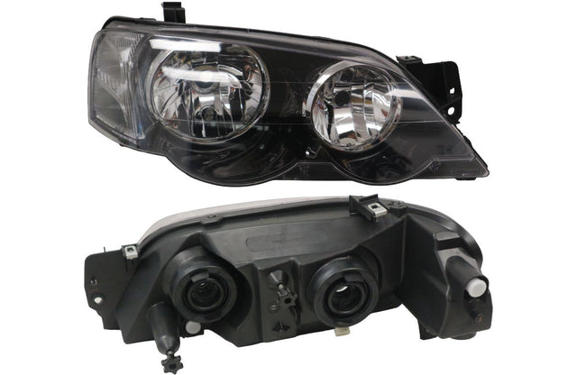 Headlight (RHS, Black Halogen H4/H7, Manual Adjust) Ford Falcon BA/BF 2002 - 2008 FDFC - HEL - 68R - Sterling Parts - Headlight Assemblies - Sterling Parts