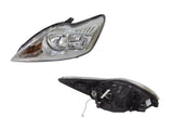Headlight (LHS) with Electric Adjust Motor, Halogen H7/H1, Chromed Base & Cover Ford Focus LV 2009 - 2011 FDFO - HEL - 37L - Sterling Parts - Headlight Assemblies - Sterling Parts