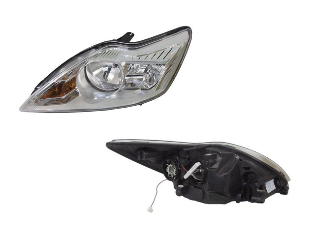 Headlight (LHS) with Electric Adjust Motor, Halogen H7/H1, Chromed Base & Cover Ford Focus LV 2009 - 2011 FDFO - HEL - 37L - Sterling Parts - Headlight Assemblies - Sterling Parts