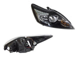 Headlight (RHS, Electric Adjust, Halogen H7/H1, Black Base/Chromed Cover) Ford Focus LV 2009 - 2011 FDFO - HEL - 38R - Sterling Parts - Headlight Assemblies - Sterling Parts