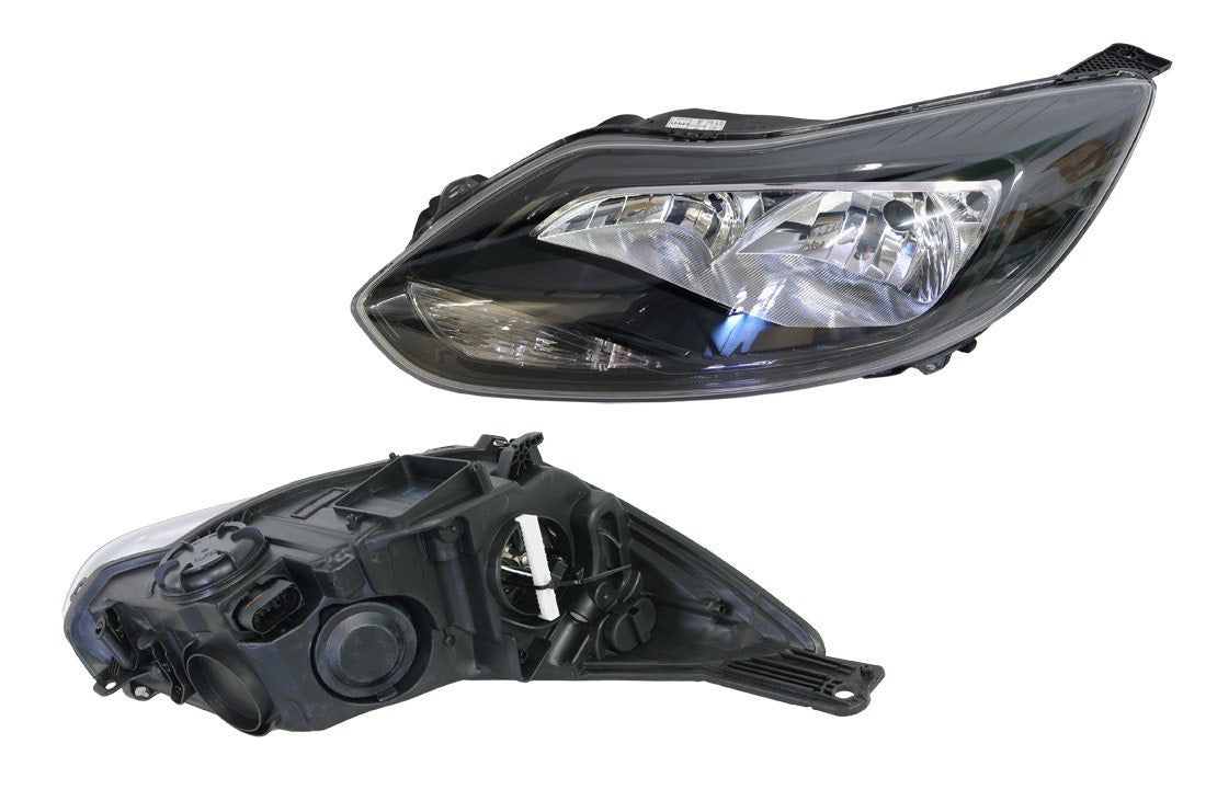 Headlight (LHS, Black, Halogen H1/H7, Non - ST) Ford Focus LW 2011 - 2014 FDFO - HEL - 44L - Sterling Parts - Headlight Assemblies - Sterling Parts