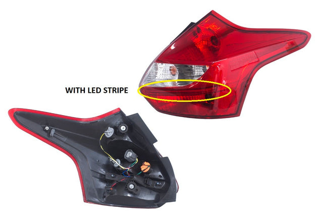 Tail Light (LED Stripe, RHS) Ford Focus LW Hatchback 2011 - 2014 FDFO - TAL - 19R - Sterling Parts - Tail Lights - Sterling Parts