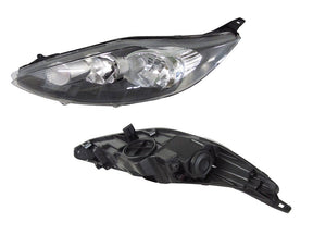 Headlight (Halogen, LHS) Black/Chrome Manual Adjuster Ford Fiesta WS/WT 2008 - 2013 FDFS - HEL - 12L - Sterling Parts - Headlight Assemblies - Sterling Parts