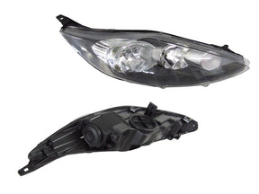 Headlight (Halogen, RHS) Black/Chrome Manual Ford Fiesta WS/WT 2008 - 2013 FDFS - HEL - 12R - Sterling Parts - Headlight Assemblies - Sterling Parts