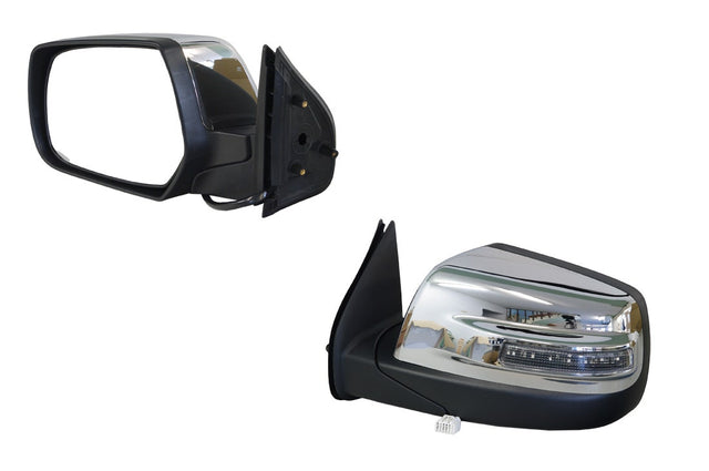 Electric Door Mirror (LHS) Chrome, 7 Pin, with Blinker and Folding Ford Ranger PJ/PK 2006 - 2011 FDRG - DOM - 06L - Sterling Parts - Exterior Mirrors - Sterling Parts