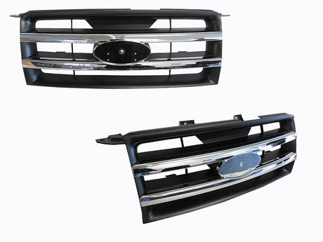 Front Grille (Chrome/Grey) Ford Ranger PJ 2006 - 2009 FDRG-GRI-10F - Sterling Parts