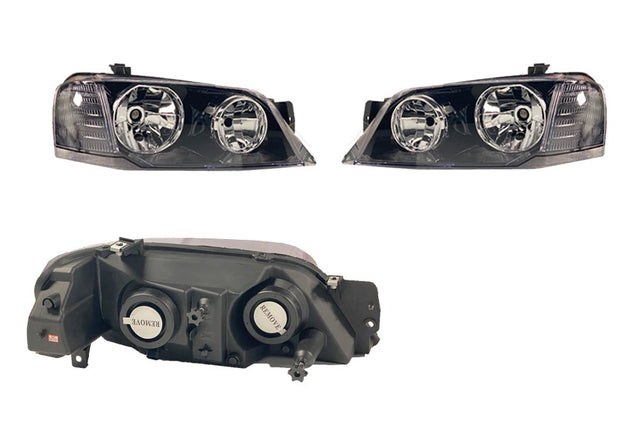 Headlight Assembly (Black, LH+RH Set) Ford Territory SX/SY 2004 - 2009 FDTE - HEL - 11N - Sterling Parts - Headlight Assemblies - Sterling Parts