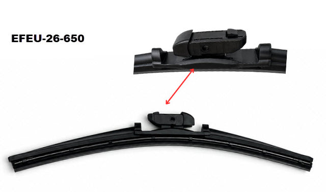 'Ultimate' Beam Blade (650mm) Exact Fit EFEU-26-650 - Exelwipe