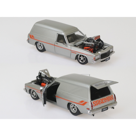 Holden HZ Panel Van Supercharged LS Engine Silver Diecast Model Car 1:24 Scale (Approx. 18–20cm) Collectible | Universal Auto Spares
