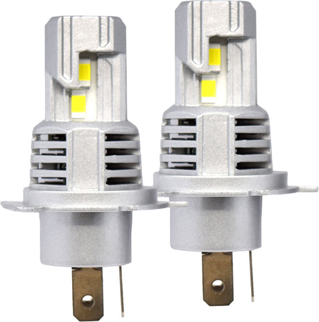 2 Piece H4 Direct Fit LED Headlight Globes 6500K Plug and Play Canbus Compatible – Motolite | Universal Auto Spares