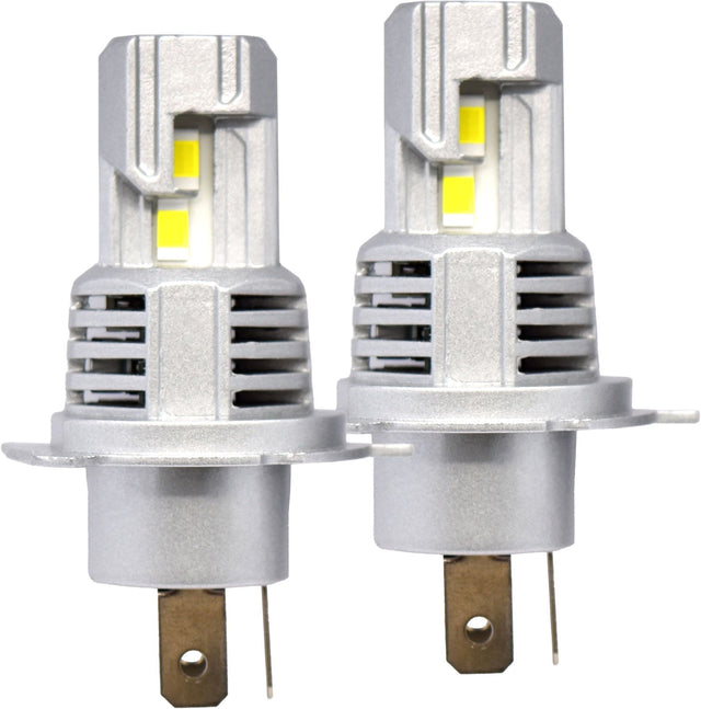 2 Piece H4 Direct Fit LED Headlight Globes 6500K Plug and Play Canbus Compatible – Motolite | Universal Auto Spares