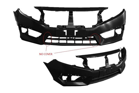 Front Bumper Bar Cover Honda Civic FC 2016 - 2018 HDCV-BAR-9601F - Sterling Parts