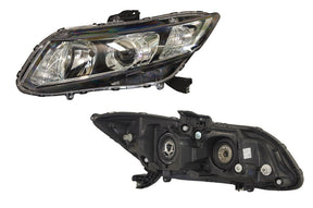 Headlight (LHS, Manual Adjust, Halogen), H11 & HB3 Honda Civic FB 2012 - 2014 HDCV-HEL-59L - Sterling