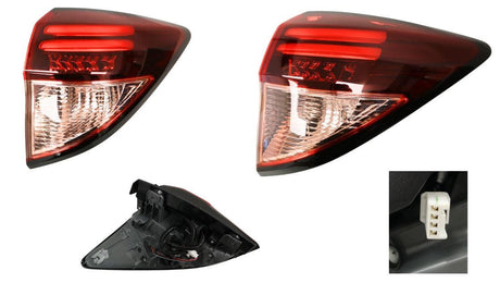 Tail Light (Outer, RHS) with Pink Lens & LED Honda HR-V RU 2014 - 2018 HDHR-TAL-07R - Sterling Parts