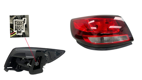 Tail Light (LHS, Tinted Dark Red) Holden Commodore VF 2013 - 2017 HLCD-TAL-1272L - Sterling Parts