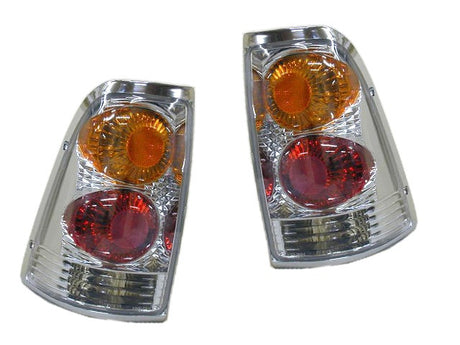 Tail Light Set (2 Piece, Chromed Edge) Holden Rodeo TF 1997 - 2003 HLRD-TAL-92N - Sterling Parts