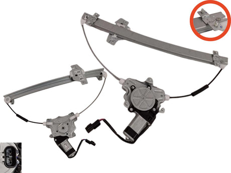 Front Window Regulator LHS (2-Pin, With Motor) Hyundai Getz TB 3D 09/2002 - 2011 HYGZ-WIR-04L - Sterling Parts