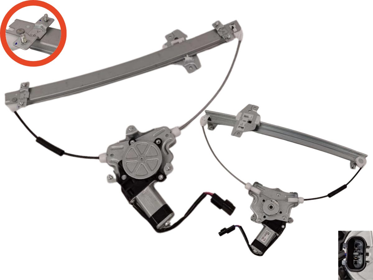 Front Window Regulator RHS (2 - Pin, With Motor) Hyundai Getz TB 3D 09/2002 - 2011 HYGZ - WIR - 04R - Sterling Parts - Window Regulators & Winders - Sterling Parts
