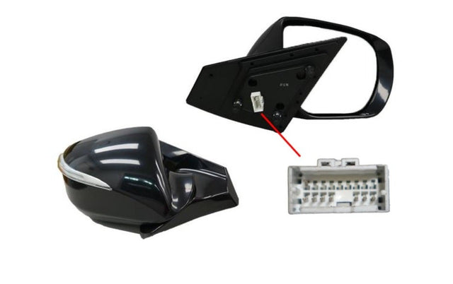Door Mirror (RHS, Heated, with Folding and Blinker Light) Hyundai Santa Fe DM 2012 - 2015 HYST - DOM - 12R - Sterling Parts - Exterior Mirrors - Sterling Parts