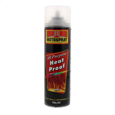 Blue Heat Proof Clear Spray Paint Temperatures Resistant 400g - Motospray | Universal Auto Spares