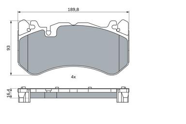 Front Brake Pad Set BP2484 - Bosch