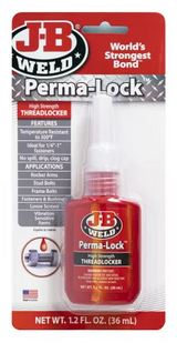 Perma-lock Red Threadlocker Superior Lock Threaded Fasteners 3 Sizes - J-B Weld | Universal Auto Spares