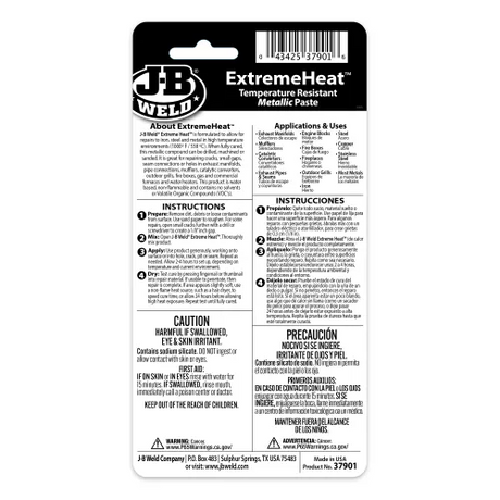 Extreme Heat High Temperature Resistant Metallic Paste 85g - J-B Weld