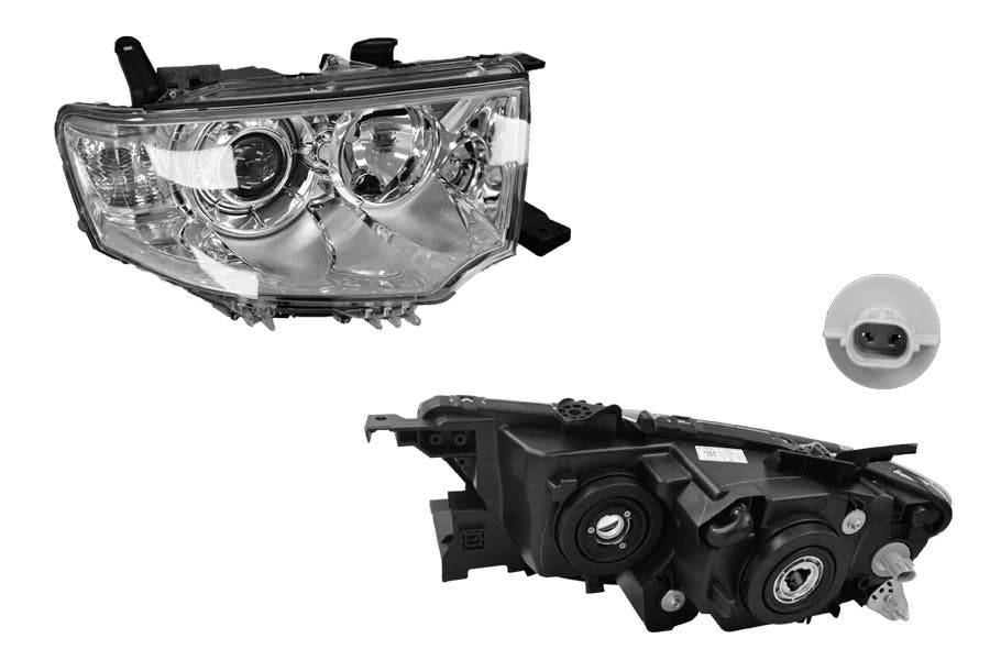 Headlight (RHS) Mitsubishi Challenger PB/PC 2009 - 2015 MBCG - HEL - 22R - Sterling Parts - Headlight Assemblies - Sterling Parts