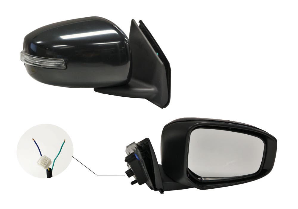 Door Mirror (RHS, with Folding and Blinker Light) Mitsubishi Lancer CJ/CF 2007 - 2017 MBLC - DOM - 61R - Sterling Parts - Exterior Mirrors - Sterling Parts