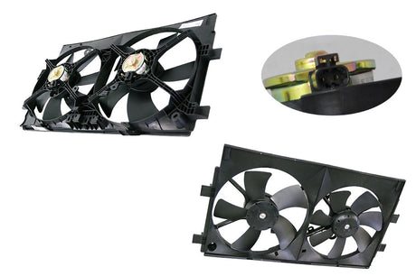 Radiator Fan (Dual, Petrol) Mitsubishi Lancer CJ/CF 2007 - 2017 MBLC-FNR-16F - Sterling Parts