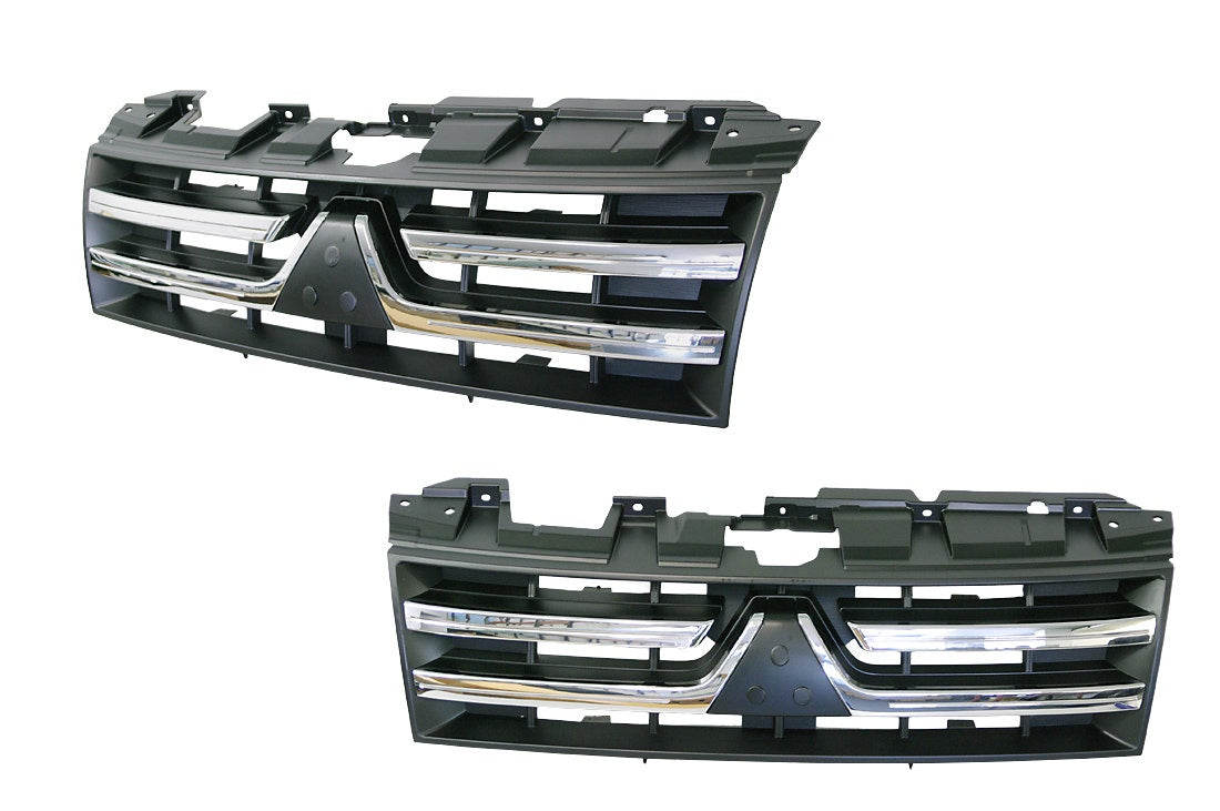 Front Grille (Chrome/Black, 4 Door) Mitsubishi Pajero NS/NT 2006 - 2011 MBPJ - GRI - 35F - Sterling Parts - Grilles & Bumper Parts - Sterling Parts
