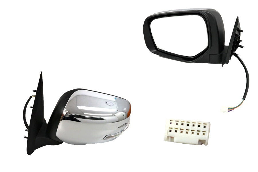 Electric Door Mirror (Chrome, LHS, with Lamp & Folding) Mitsubishi Triton MQ 2015 - 2018 MBTT - DOM - 27L - Sterling Parts - Exterior Mirrors - Sterling Parts