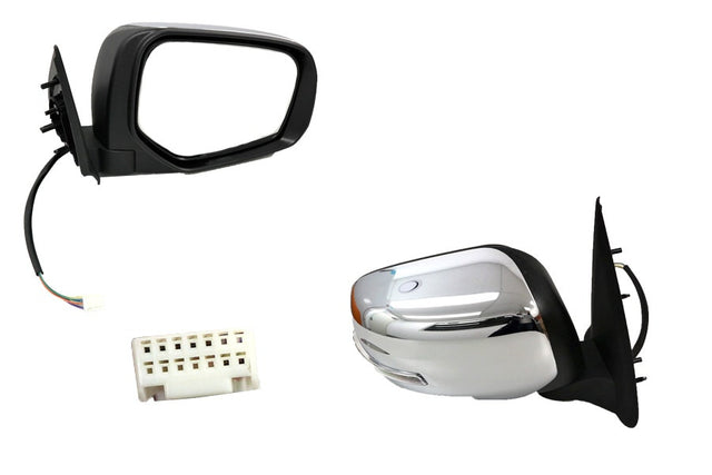 Door Mirror (RHS, Chrome, with Lamp & Folding) Mitsubishi Triton MQ 2015 - 2018 MBTT - DOM - 27R - Sterling Parts - Exterior Mirrors - Sterling Parts