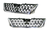 Front Grille (Chrome/Black) Mitsubishi Triton MK 2001 - 2004 MBTT - GRI - 28F - Sterling Parts - Grilles & Bumper Parts - Sterling Parts