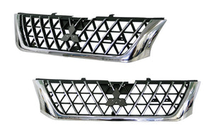 Front Grille (Chrome/Black) Mitsubishi Triton MK 2001 - 2004 MBTT - GRI - 28F - Sterling Parts - Grilles & Bumper Parts - Sterling Parts