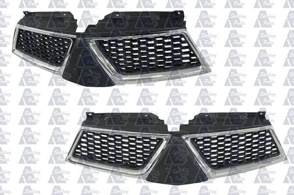 Front Grille (Chrome/Black Honeycomb) Mitsubishi Triton MN 2009 - 2015 MBTT - GRI - 58F - Sterling Parts - Grilles & Bumper Parts - Sterling Parts