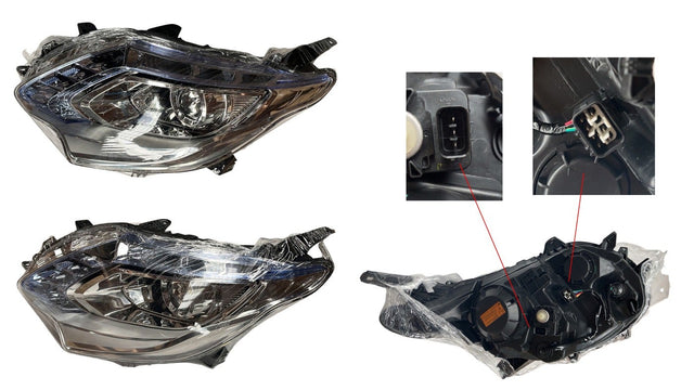Headlight (LHS, Chrome Projector, Light Blue Reflector) Mitsubishi Triton MQ 2015 - 2018 MBTT - HEL - 23L - Sterling Parts - Headlight Assemblies - Sterling Parts