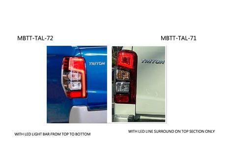 Tail Light (LHS, Ute, LED Light Bar) Mitsubishi Triton MR 2018 - 2023 MBTT-TAL-72L - Sterling Parts