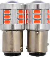 2pc LED Globes S25 BA15D (380/1157) Red - Motolite