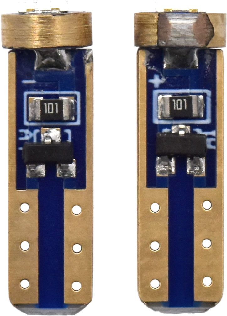 2pc LED Globes T5 W2 x 4.6D (501) White - Motolite