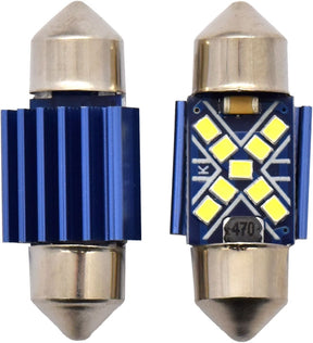 2pc LED Globes Festoon 31mm White - Motolite | Universal Auto Spares