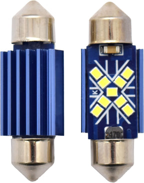 2pc LED Globes Festoon 36mm White - Motolite | Universal Auto Spares